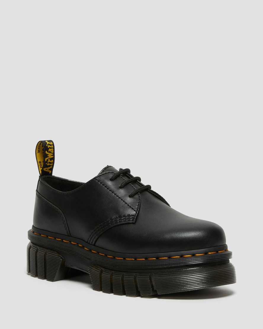 Dr. Martens Audrick Nappa Nahka Miesten Platform Kengät - Mustat Kengät [395-IEPJQK]